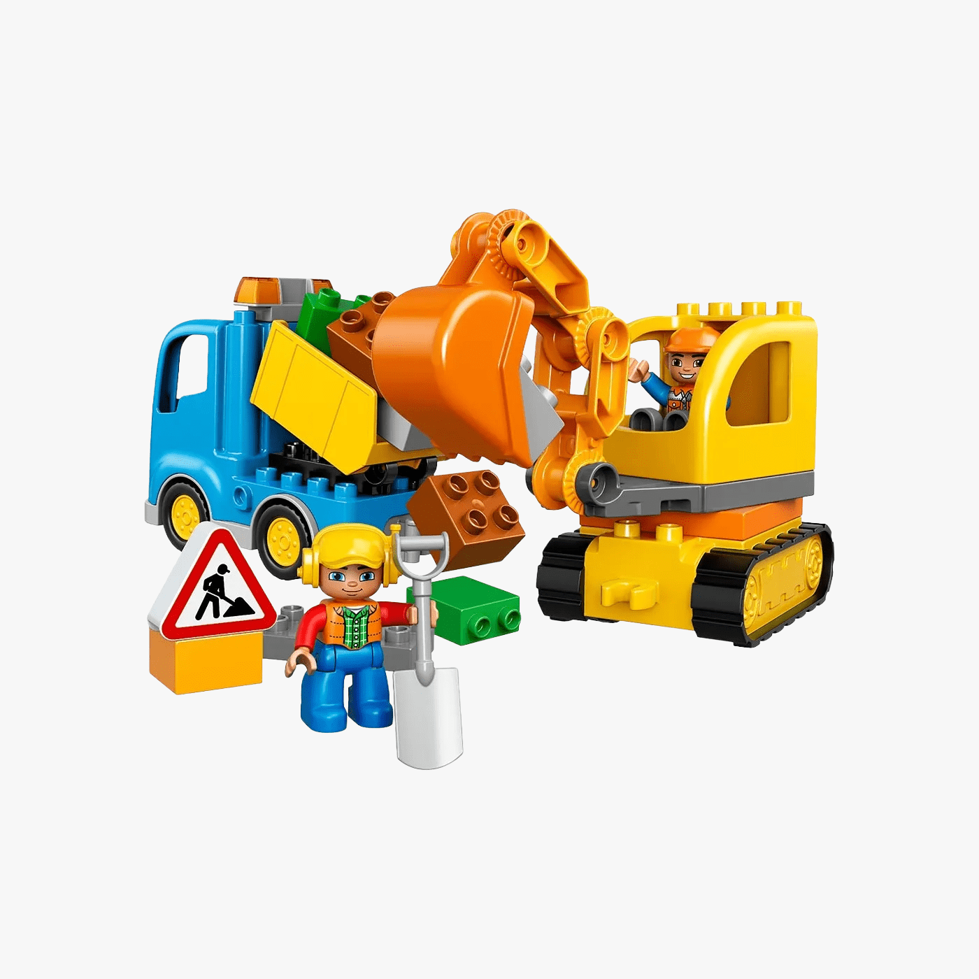 Town Truck & Tracked Excavator 10812 (26 Pieces)